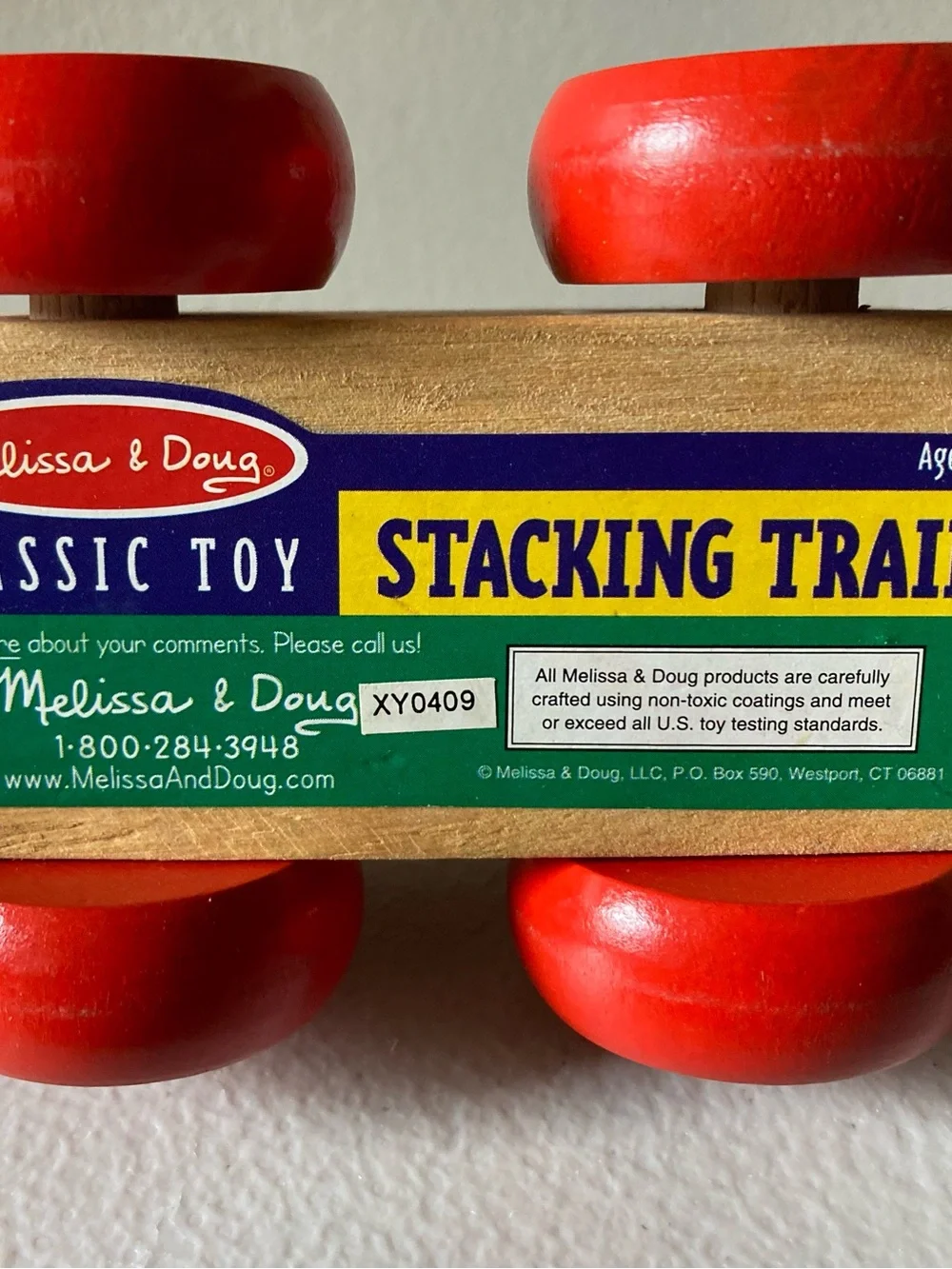 Melissa & Doug Wooden Stacking Train Toy Lot Multicolor, Ages 2+